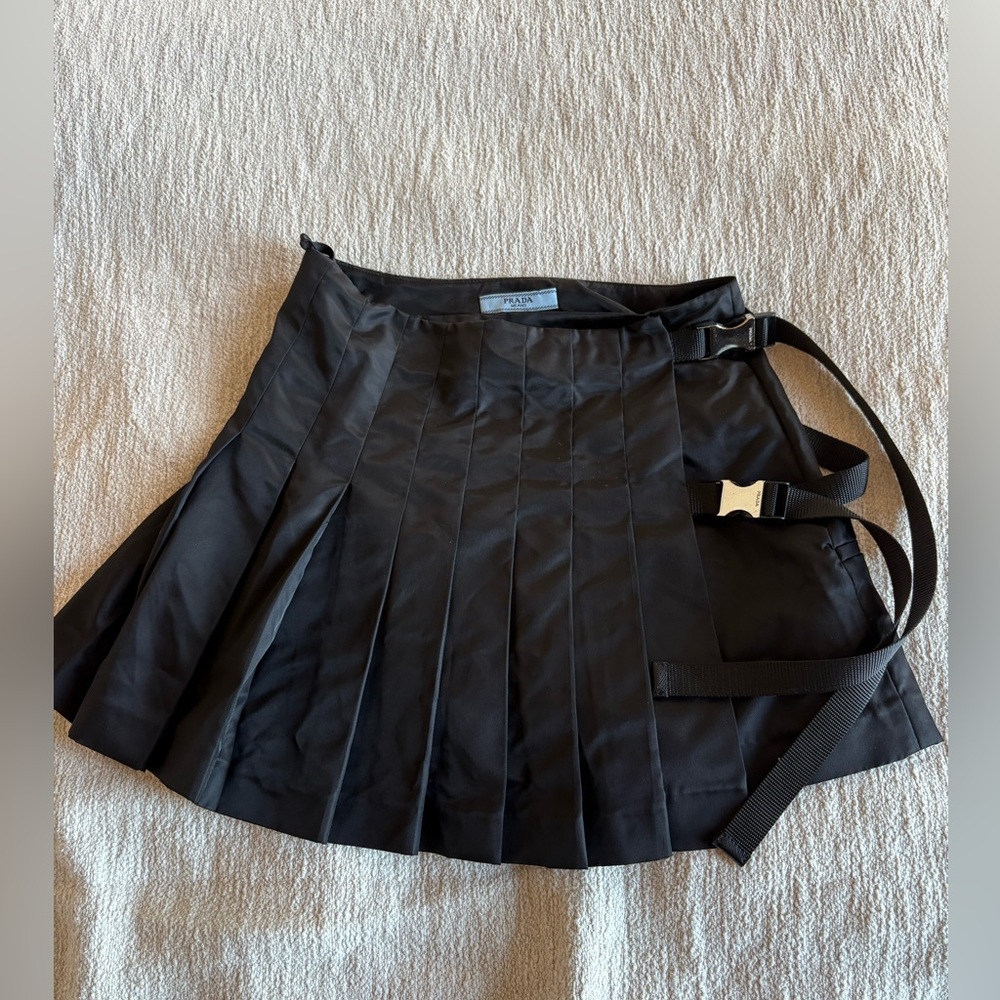 Prada Nylon Pleated Skirt